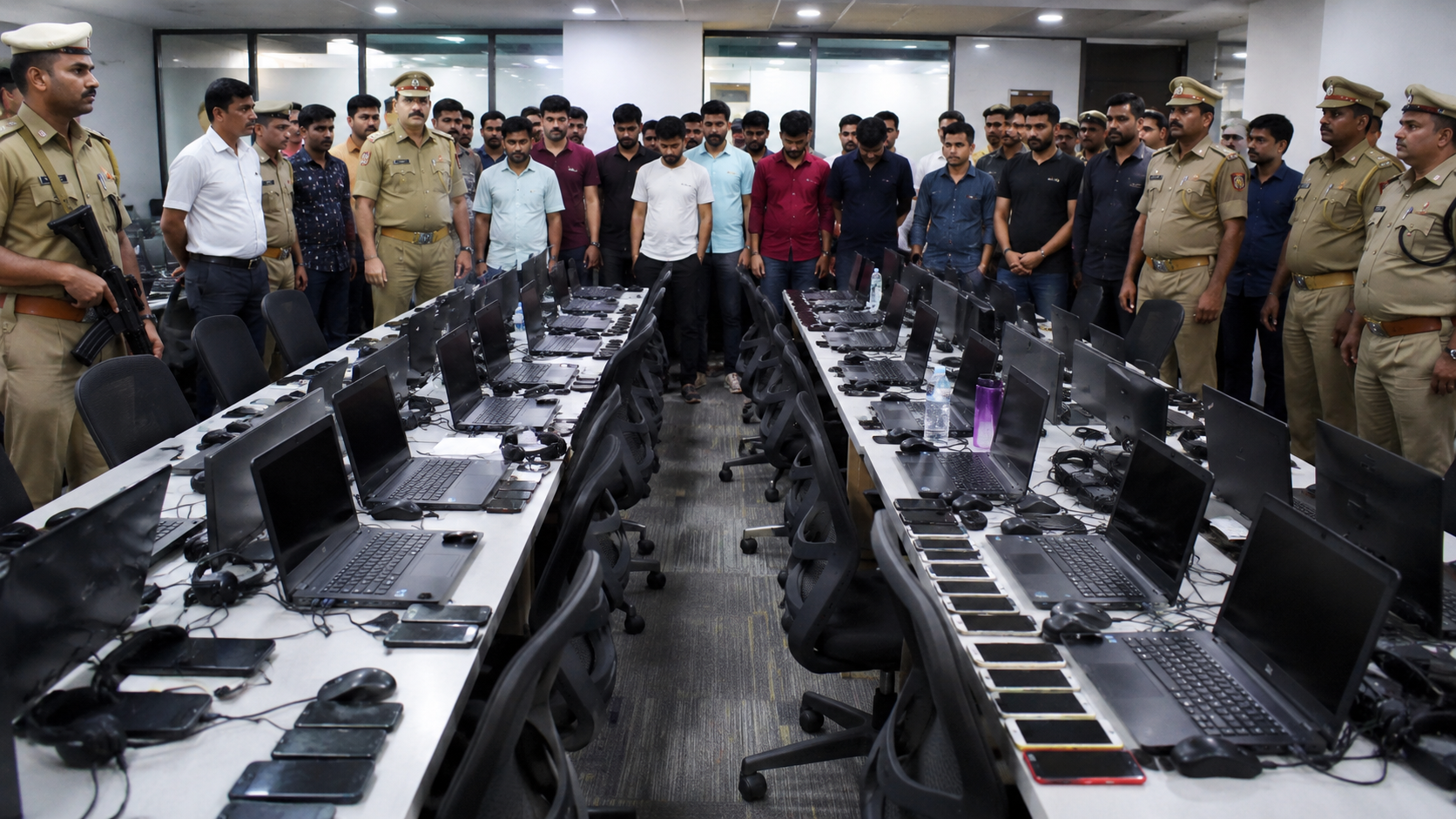 अमेरिकी नागरिकों को बनाते थे निशाना, लखनऊ में अंतरराष्ट्रीय साइबर फ्रॉड कॉल सेंटर का भंडाफोड़; 119 आरोपी गिरफ्तार